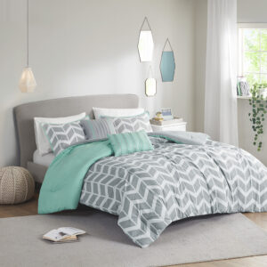 Nadia Comforter Set in Aqua From Intelligent Design