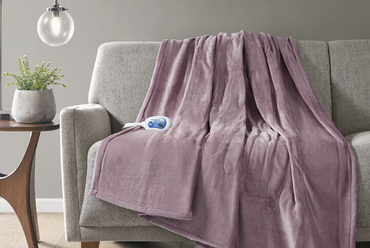 Heated Plush Throw in Lavender From Beautyrest