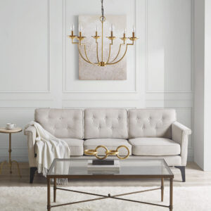 Savor 6-Light Traditional Candelabra Styled Chandelier in Gold From Hampton Hill