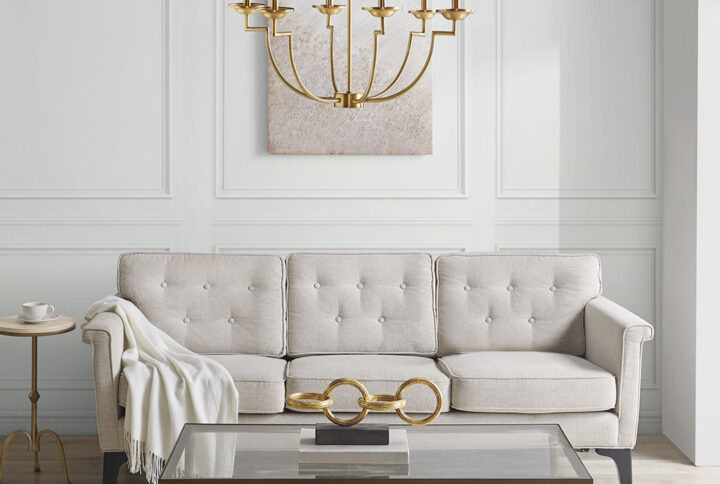 Savor 6-Light Traditional Candelabra Styled Chandelier in Gold From Hampton Hill