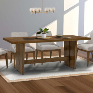 Frank Dining Table 76" in Brown From INK+IVY