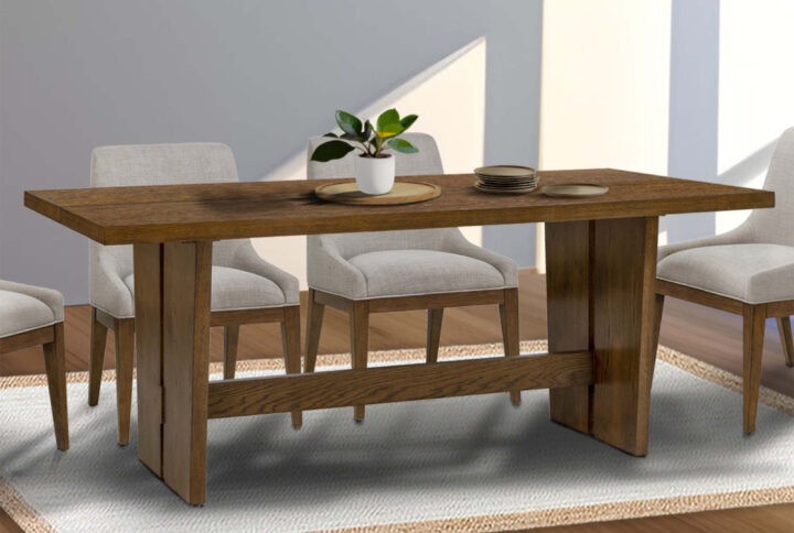 Frank Dining Table 76" in Brown From INK+IVY