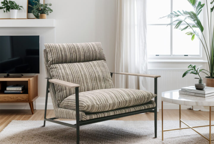 Monte Accent Chair in Stripe/Multi From Chapel Hill