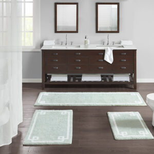 Evan Cotton Tufted Bath Rug 24x72 in Seafoam From Madison Park