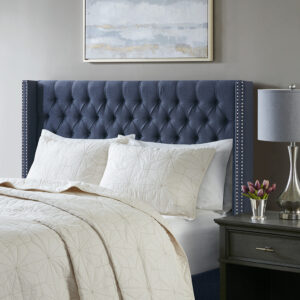 Amelia Upholstery Headboard in Navy From Madison Park