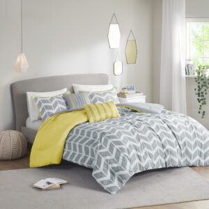 Nadia Comforter Set in Yellow From Intelligent Design