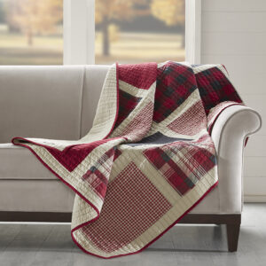 Huntington Quilted Throw in Red From Woolrich