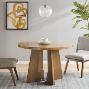 Kennedy 44" Round Dining Table in Pecan From INK+IVY