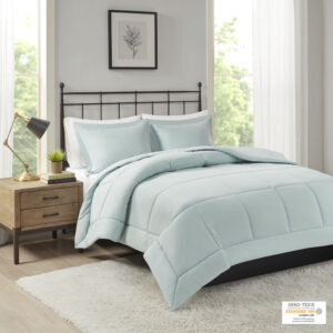 Sarasota Microcell Down Alternative Comforter Mini Set in Seafoam From Madison Park