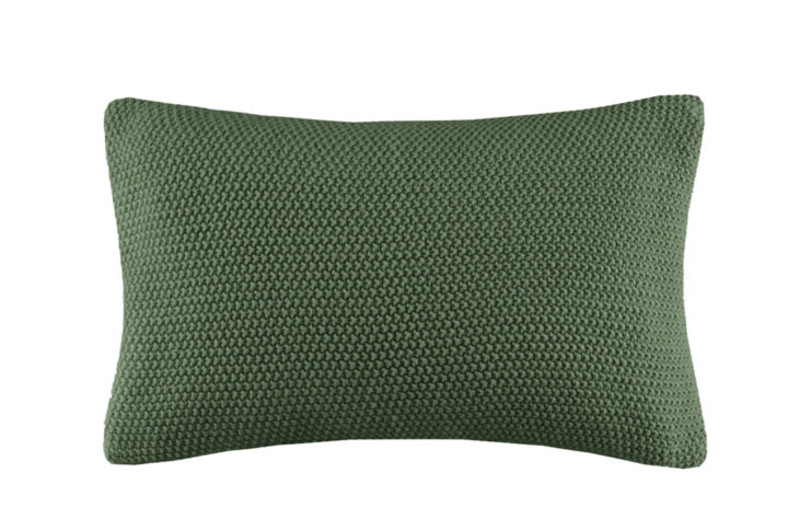 Bree Knit Oblong Pillow Cover in Green From INK+IVY