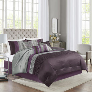 Amherst 7 Piece Comforter Set in Purple From Madison Park