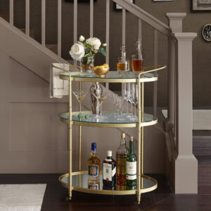 Lauren Bar Cart in Antique Gold From Madison Park Signature