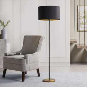 Hunts Metal Floor Lamp in Gold/Black From Martha Stewart