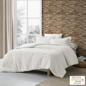 Amara Faux Fur Comforter Set in Ivory From Madison Park