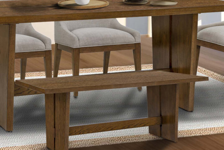 Frank Dining Bench in Brown From INK+IVY