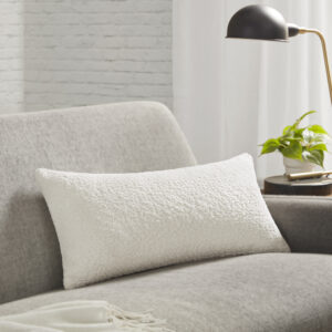 Orion Boucle Oblong Decor Pillow in White From Croscill Casual