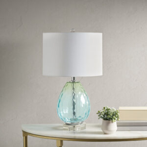 Borel Ombre Glass Table Lamp in Blue From 510 Design