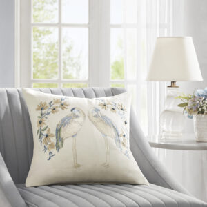 Florio Square Decor Pillow in White From Croscill Home