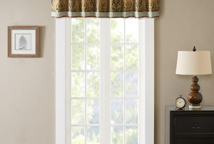 Canovia Springs Window Valance in Brown From Hampton Hill