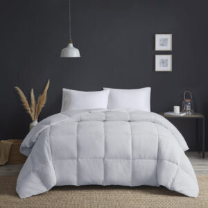 Heavy Warmth Goose Feather and Down Oversize Comforter in Light Grey From True North by Sleep Philosophy